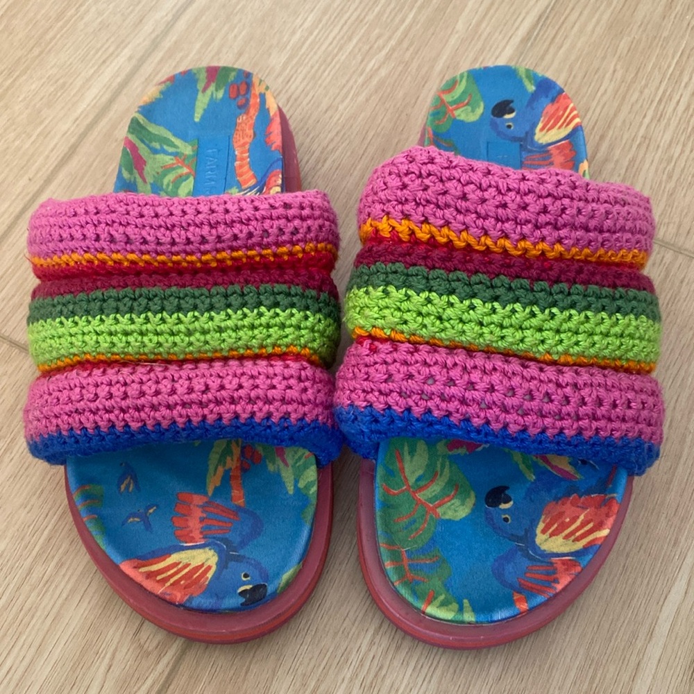 Farm Rio crochet slides